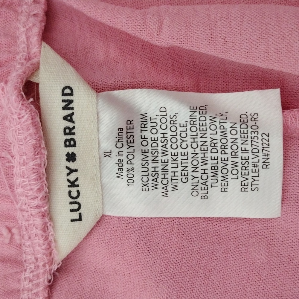 Lucky Brand 2 Piece Shorts and Tank Top Pajama Set Baby in Pink Size XL - Picture 9 of 9